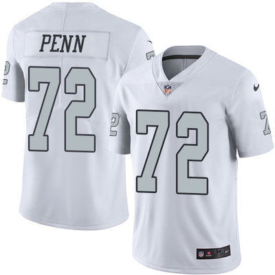 Nike Raiders #72 Donald Penn White Men's Stitched NFL Limited Rush Jersey Nike Raiders #72 Donald Penn White Men's Stitched NFL Limited Rush Jersey