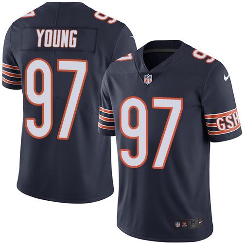Nike Bears #97 Willie Young Navy Blue Men's Stitched NFL Limited Rush Jersey Nike Bears #97 Willie Young Navy Blue Men's Stitched NFL Limited Rush Jersey