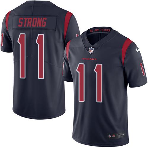 Nike Texans #11 Jaelen Strong Navy Blue Men's Stitched NFL Limited Rush Jersey Nike Texans #11 Jaelen Strong Navy Blue Men's Stitched NFL Limited Rush Jersey
