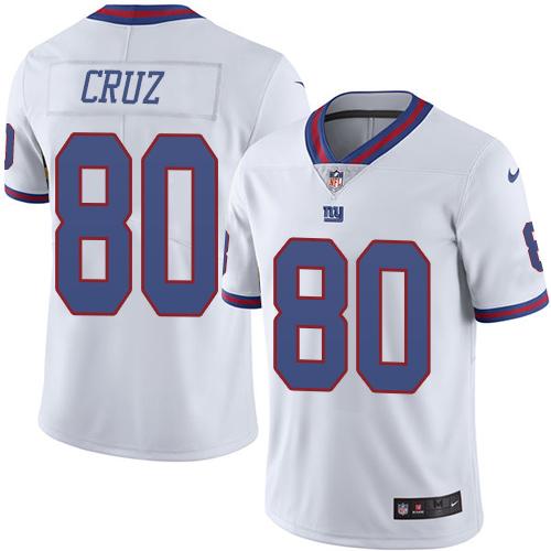 Nike Giants #80 Victor Cruz White Men's Stitched NFL Limited Rush Jersey Nike Giants #80 Victor Cruz White Men's Stitched NFL Limited Rush Jersey