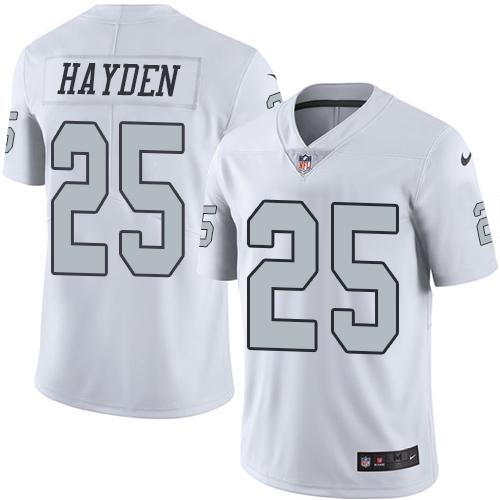 Nike Raiders #25 D.J. Hayden White Men's Stitched NFL Limited Rush Jersey Nike Raiders #25 D.J. Hayden White Men's Stitched NFL Limited Rush Jersey