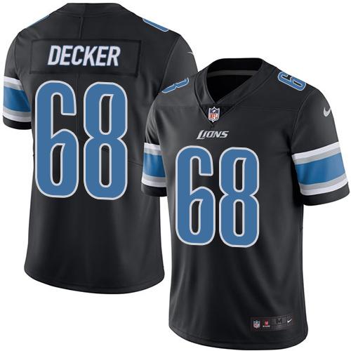 Nike Lions #68 Taylor Decker Black Men's Stitched NFL Limited Rush Jersey Nike Lions #68 Taylor Decker Black Men's Stitched NFL Limited Rush Jersey