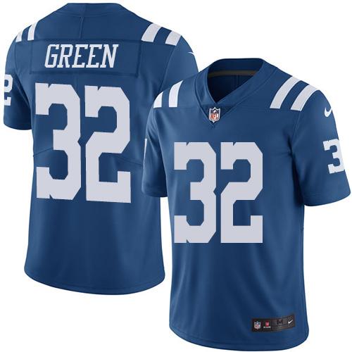 Nike Colts #32 T.J. Green Royal Blue Men's Stitched NFL Limited Rush Jersey Nike Colts #32 T.J. Green Royal Blue Men's Stitched NFL Limited Rush Jersey