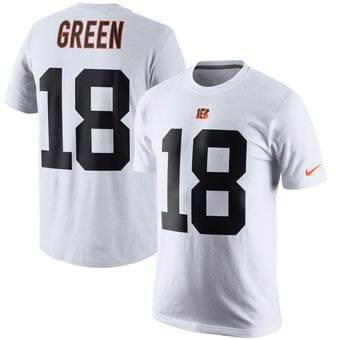 A.J. Green Cincinnati Bengals Nike Color Rush Player Pride Name & Number T-Shirt - White A.J. Green Cincinnati Bengals Nike Color Rush Player Pride Name & Number T-Shirt - White