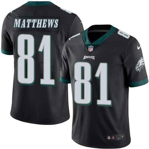 Nike Eagles #81 Jordan Matthews Black Youth Stitched NFL Limited Rush Jersey Nike Eagles #81 Jordan Matthews Black Youth Stitched NFL Limited Rush Jersey