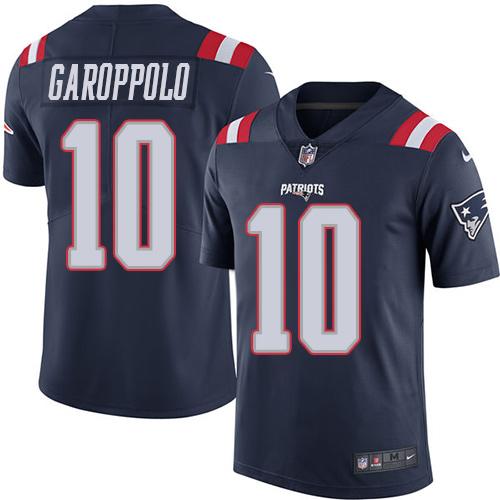 Nike Patriots #10 Jimmy Garoppolo Navy Blue Youth Stitched NFL Limited Rush Jersey Nike Patriots #10 Jimmy Garoppolo Navy Blue Youth Stitched NFL Limited Rush Jersey