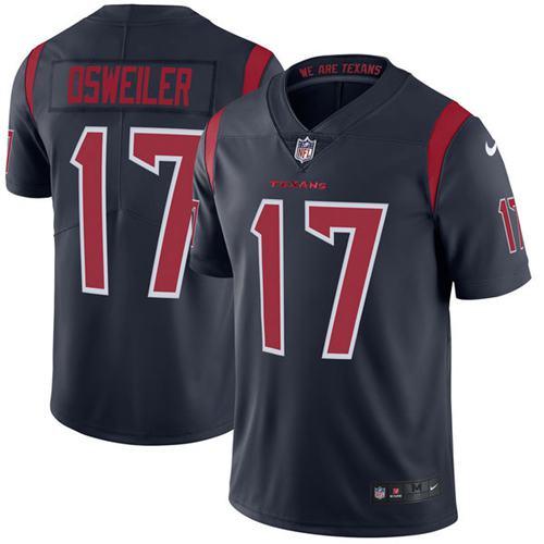 Nike Texans #17 Brock Osweiler Navy Blue Youth Stitched NFL Limited Rush Jersey Nike Texans #17 Brock Osweiler Navy Blue Youth Stitched NFL Limited Rush Jersey