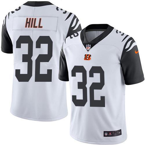 Nike Bengals #32 Jeremy Hill White Youth Stitched NFL Limited Rush Jersey Nike Bengals #32 Jeremy Hill White Youth Stitched NFL Limited Rush Jersey