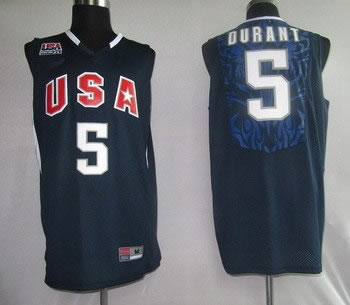 2010 USA Championship 5 Durant Blue Jerseys