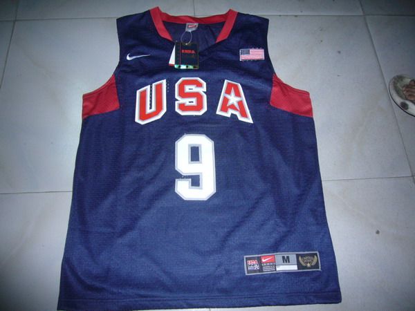 NBA JERSEYS Olympic USA #9 WADE BLUE Basketball Jersey