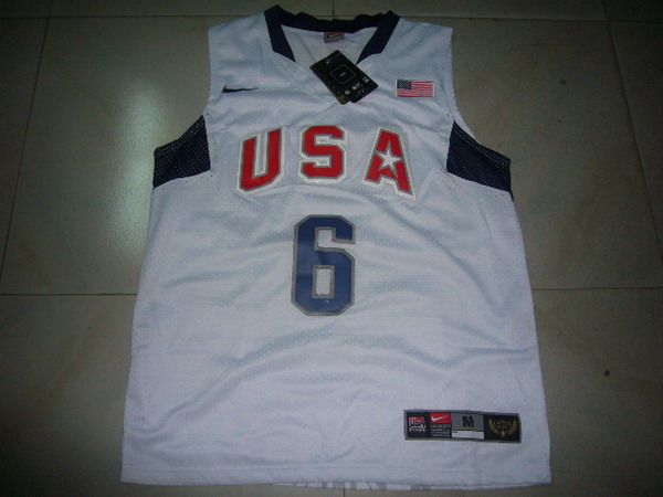 NBA Olympic USA #6 james Basketball Jersey