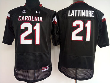 South Carolina Gamecocks 21 Marcus Lattimore Black College Football Jersey