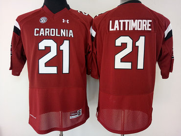 South Carolina Gamecocks 21 Marcus Lattimore Red College Football Jersey