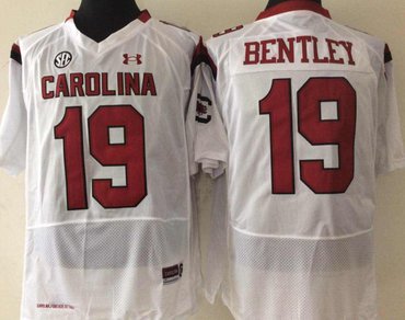 South Carolina Gamecocks 19 Jake Bentley White College Football Jersey