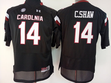 South Carolina Gamecocks 14 C.Shaw Black College Football Jersey