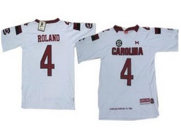 South Carolina 4 Roland White New Style Jersey with New SEC Patch