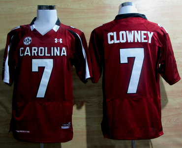 South Carolina Javedeon Clowney 7 New SEC Patch NCAA Football - Maroon