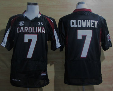 South Carolina Javedeon Clowney 7 New SEC Patch NCAA Football - Black