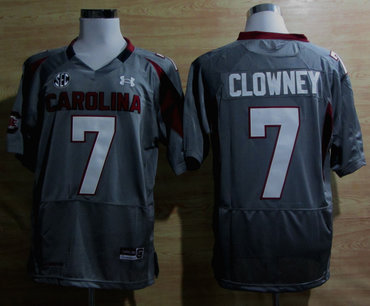 South Carolina Javedeon Clowney 7 New SEC Patch NCAA Football - Grey