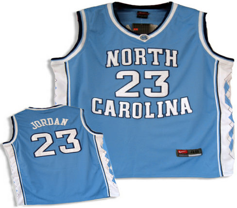 North Carolina Tar Heels #23 Michael Jordan Authentic Baby Blue Jersey