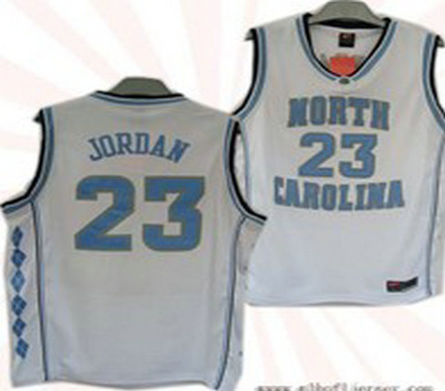 #23 North Carolina Tar Heels Michael Jordan Authentic White Jersey