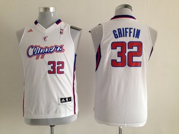 Youth nba los angeles clippers #32 griffin white(revolution 30 swingman)