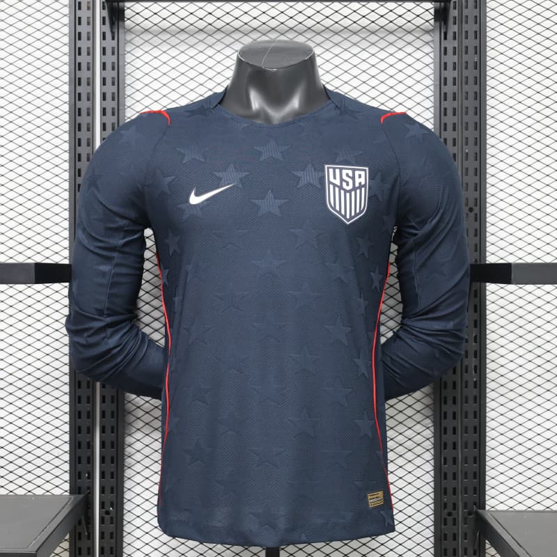 2026 World Cup United States Away Kit Player Version Long Sleeve Shirt Jersey
