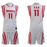 Houston Rockets #11 Yao White Suit