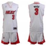 Miami Heat #3 Wade White Suit