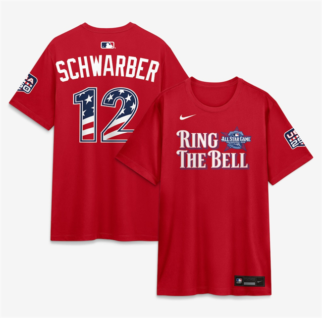 Men's National League #12 Kyle Schwarber Red 2026 All-Star Game Name & Number T-Shirt