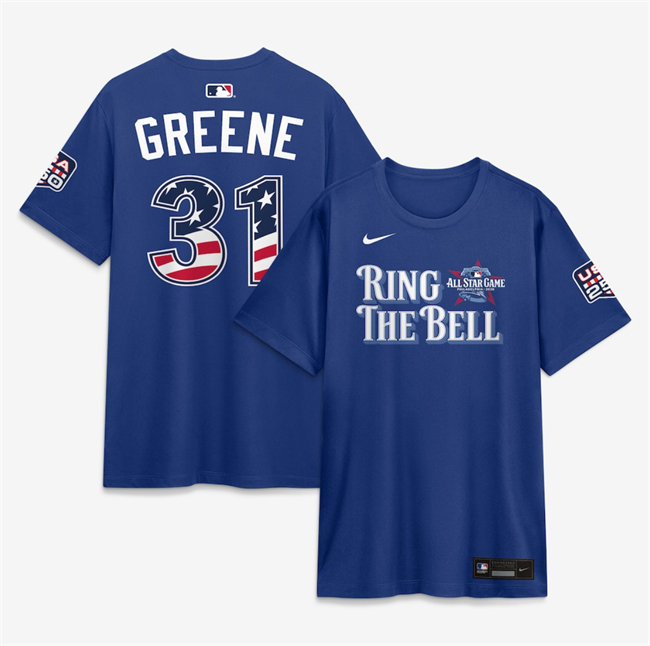 Men's American League #31 Riley Greene Blue 2026 All-Star Game Name & Number T-Shirt