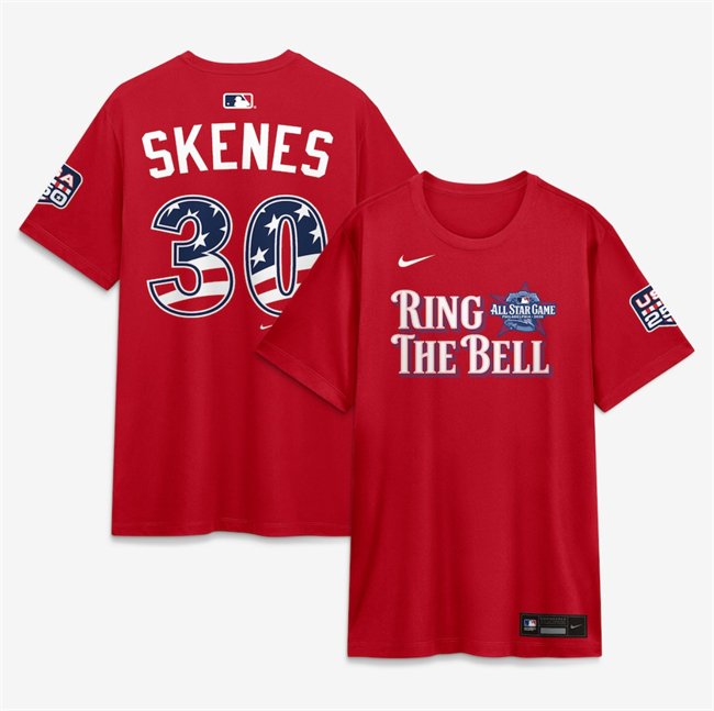 Men's National League #30 Paul Skenes Red 2026 All-Star Game Name & Number T-Shirt