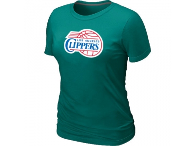 Women Los Angeles Clippers Big & Tall Primary Logo L.Green T-Shirt