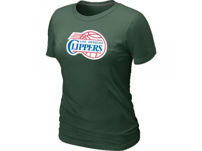 Women Los Angeles Clippers Big & Tall Primary Logo D.Green T-Shirt