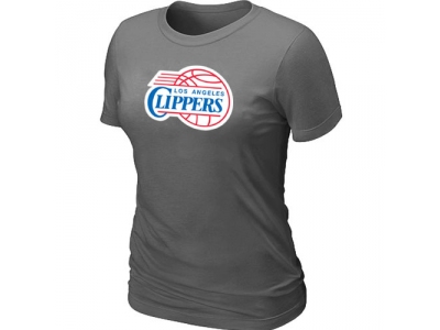 Women Los Angeles Clippers Big & Tall Primary Logo D.Grey T-Shirt