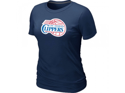 Women Los Angeles Clippers Big & Tall Primary Logo D.Blue T-Shirt