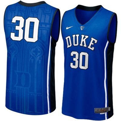 NEW Duke Blue Devils #30 Men's Swingman Aerographic Elite Basketball Jersey - Duke Blue