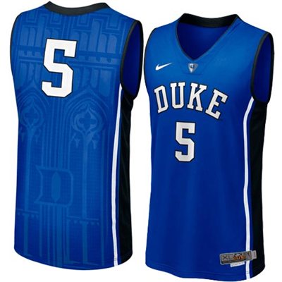 NEW Duke Blue Devils #5 Men's Swingman Aerographic Elite Basketball Jersey - Duke Blue