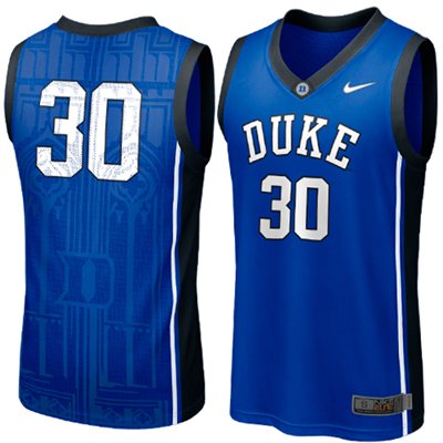 NEW Duke Blue Devils #30 Elite Aerographic Replica Basketball Jersey - Duke Blue