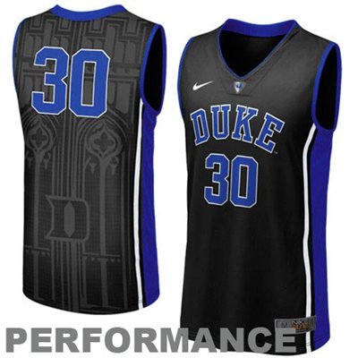 NEW Duke Blue Devils #30 Men's Swingman Aerographic Basketball Jersey - Black