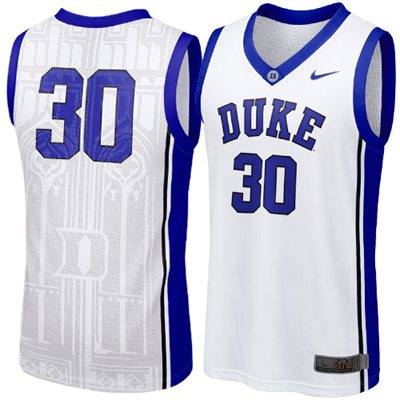 NEW Duke Blue Devils #30 Elite Aerographic Replica Basketball Jersey - White