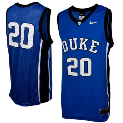 NEW Duke Blue Devils #20 Replica Aerographic Basketball Jersey - Duke Blue