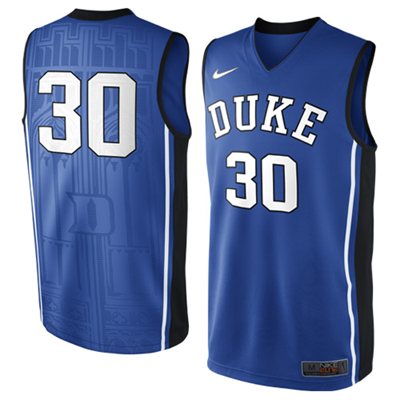 NEW Duke Blue Devils #30 Elite Replica Basketball Jersey - Duke Blue