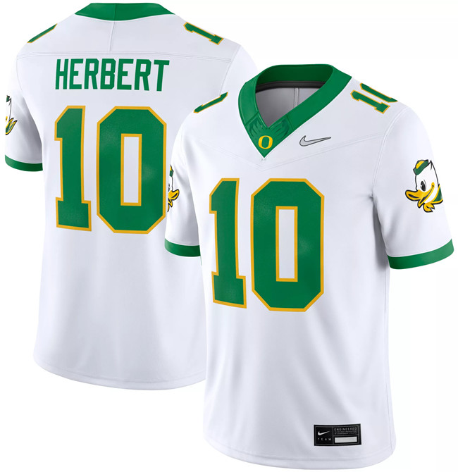 Men's Oregon Ducks Active Player Custom White Dri-FIT Stitched Football Jersey