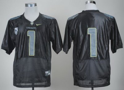 Oregon Ducks No.1 Fan Black Pro Combat Pac-12 College Football NCAA Jerseys