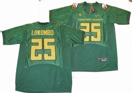 ncaa oregon ducks 25 lokombo green jerseys