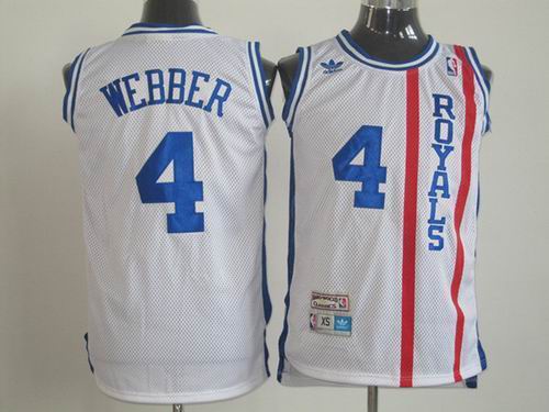 Cincinnati Royals 4 Chris Webber Swingman White jerseys