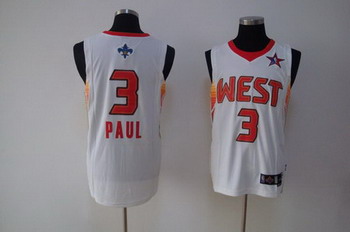 2009 ALL STAR WEST 3 PAUL white SWINGMAN jerseys