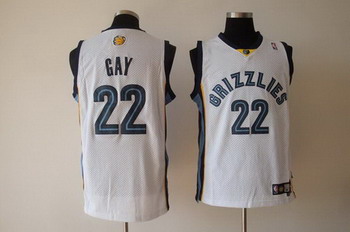 Memphis Grizzlies 22 GAY white SWINGMAN jerseys