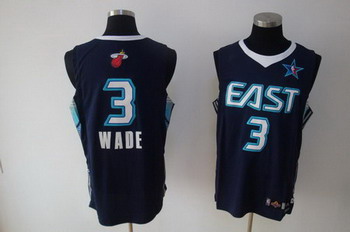 2009 ALL STAR EAST 3 WADE blue SWINGMAN jerseys